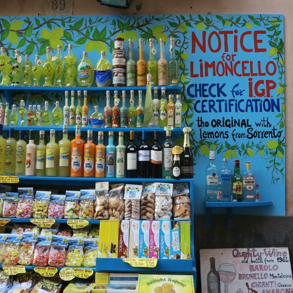 Limoncello shop in Sorrento